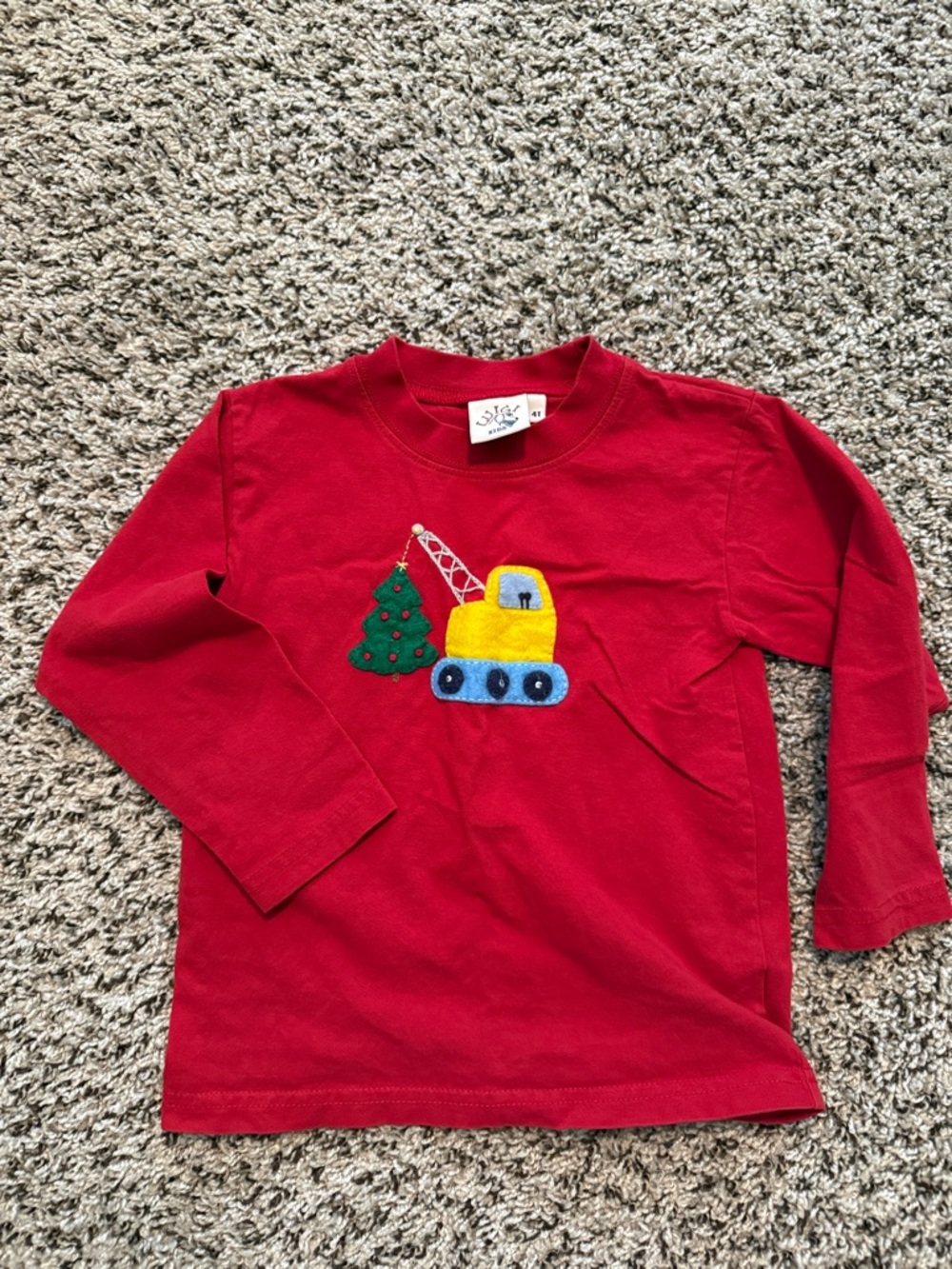Crane Appliqué Christmas Shirt